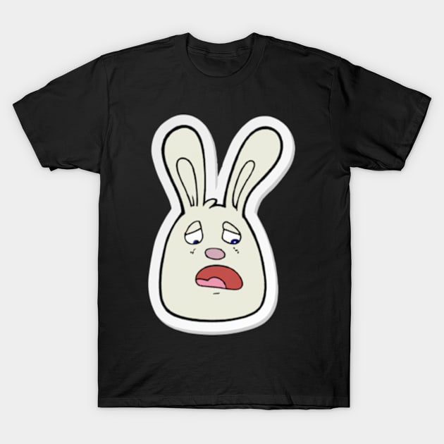 The Rabbit Simon Sticker T-Shirt by MoGaballah